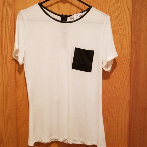 New Top with Leather Trip - Picture 1 of 3